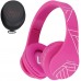 PowerLocus Kids Headphones Over-Ear, Bluetooth Wireless Headphones for Kids,with Microphone, Safe 85DB Volume Limited, Foldable with Carry Case, Audio Cable, Micro SD mode for Online Classes,PC,Phones