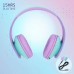 PowerLocus Kids Headphones Over-Ear, Bluetooth Wireless Headphones for Kids,with Microphone, Safe 85DB Volume Limited, Foldable with Carry Case, Audio Cable, Micro SD mode for Online Classes,PC,Phones