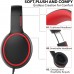 RORSOU R10 On-Ear Headphones with Microphone, Lightweight Folding Stereo Bass Headphones with 1.5M No-Tangle Cord, Portable Wired Headphones for Smartphone Tablet Computer MP3 / 4 (Black)