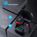 Donerton Wireless Earbuds, Bluetooth 5.1 Sport Headphones, 10Hours Single Playtime Earhooks Headset, Wireless Earphone 6D Stereo HiFi Sound Noise Cancelling for Working/Travel/Gym, Black Red
