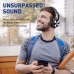 Tapela E7 Pro Wireless Active Noise Cancelling Headphones, Over Ear Bluetooth Headphones with Microphone/Deep Bass, Comfortable Protein Ear Cups, 28H Playtime for Travel, Home Office - Titanium Black