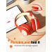 KVIDIO Kids Headphones with Mic, Foldable Wired Child Headphones with Safe Volume Limited 85dB/94dB and HD Sound Sharing Fundtion, Durable Pink Headsets for Girls,iPad,PC,Cellphone,Online Class