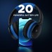 PurelySound E7 Active Noise Cancelling Headphones, Wireless Over Ear Bluetooth Headphones, 20H Playtime, Rich Deep Bass, Comfortable - Black