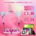 Kids Headphones, Unicorn Bluetooth/Wired Headphones with Microphone Adjustable Headband,85dB Volume Limited HD Sound Headphones for School, Birthday, Xmas, Unicorn Gift (Diamond Blue)