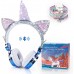 Kids Headphones, Unicorn Bluetooth/Wired Headphones with Microphone Adjustable Headband,85dB Volume Limited HD Sound Headphones for School, Birthday, Xmas, Unicorn Gift (Diamond Blue)